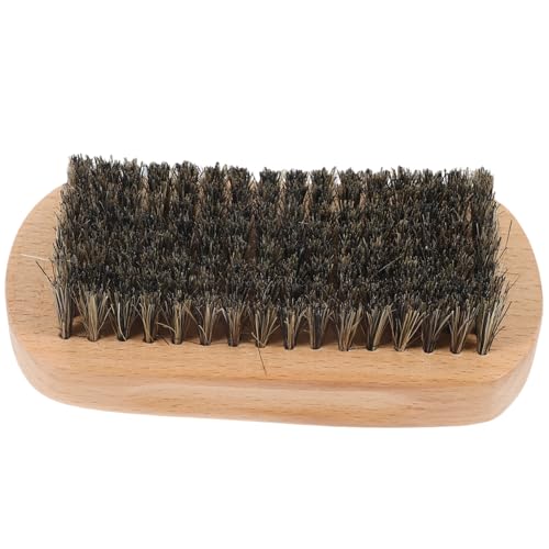 Didiseaon Beard Care Tool Wooden Handle Men's Bristle Brush Mustache Oil Brush Portable Grooming Set
