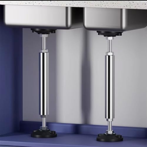 Pieds de support d'évier réglables pour réparer et stabiliser un meuble sans percer