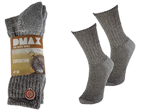 DMAX 6 Paar Expedition Wandersocken für Damen und Herren (43-46,...