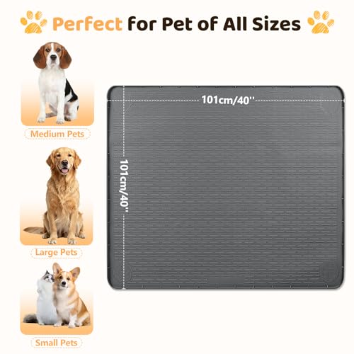 Tapis de cage chien silicone imperméable tapis niche grand format sol - 5