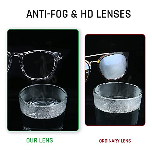 Image of TOREGE Safety Glasses, Safety Goggles Protective Eyewear With Anti-Fog And Anti-Blue Light Lenses For Nurse Women (Leopard & Yellow)