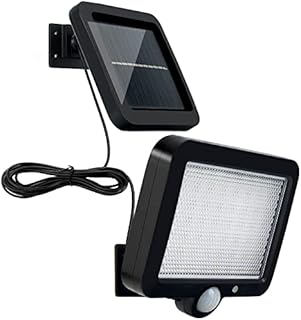 Tellegante Solar Security Lights Outdoor, 3 Modes Motion Sensor Outdoor Wall Lights, 56 LED Super Bright Solar Lights Outdoor IP65 Waterproof with 5m Cord for Garden, Fence, Door, Yard, Garage
