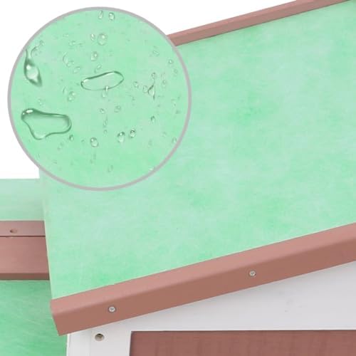 Outdoor Large Rabbit Hutch - Weather-Resistant Pine Wood Enclosure for Rabbits, Spacious Rectangular Design, Secure & Durable, Ideal for Pet Owners