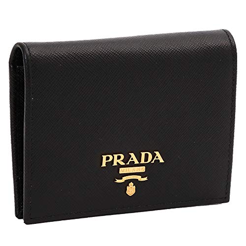 [Prada] [プラダ] 財布 レディース 2つ折り財布 レザー 1MV204 QWA F0002 ブラック [並行輸入品]
