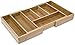 Relaxdays Wysuwany Pojemnik Na Sztućce Z Bambusa 5 x 48,5 x 28 cm Brązowy