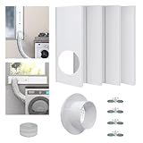 Dryer Vent Window Kit for 4' Diameter Dryer Vent Hose,Adjustable Window Vent Kit for Sliding and Hung Windows, Includes Insulating Foam Seal Tape.