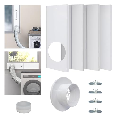 Dryer Vent Window Kit for 4' Diameter Dryer Vent Hose,Adjustable Window Vent Kit for Sliding and...