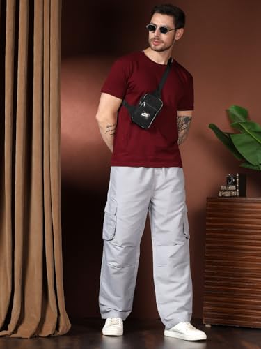 Image of KOTTY Men's Urban Style Relaxed Cargo Pants with Stylish Pockets and All-Day Comfort