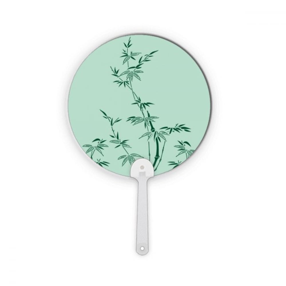 Éventail rond en plastique rafraîchissant pour peinture japonaise de table