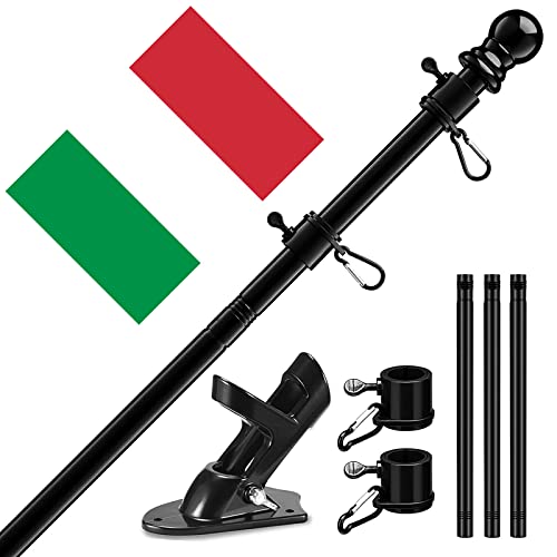★★★【Lunghezza Regolabile】 Il kit di montaggio dell'asta della bandiera è composto da diversi componenti, la lunghezza dell'asta della bandiera può essere regolata tra 40cm und 150/180cm per soddisfare le varie esigenze sulla lungh