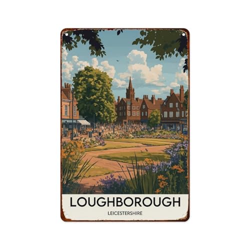 ATFINJAOPL Loughborough Retro Aluminum Wall Sign 8x12 Inches