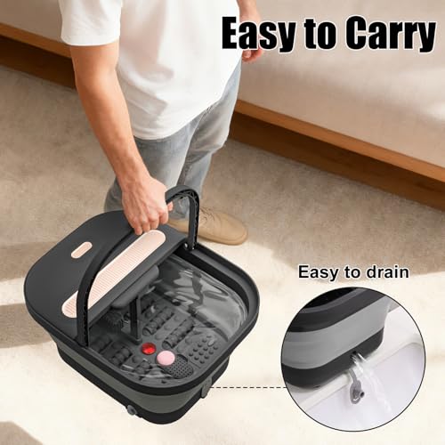 FOFOJÔY Collapsible Foot Spa Bath with Massager and Heat and Bubble Jets, Temperature Control, Remote Control, Pumice Stone, Pedicure Foot Spa for Relaxation Gift for Women Man by FOFOJÔY - Image 9