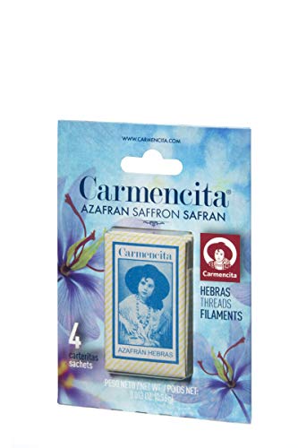 Spanish Saffron Carmencita Threads in Sachets 0.013 OZ.