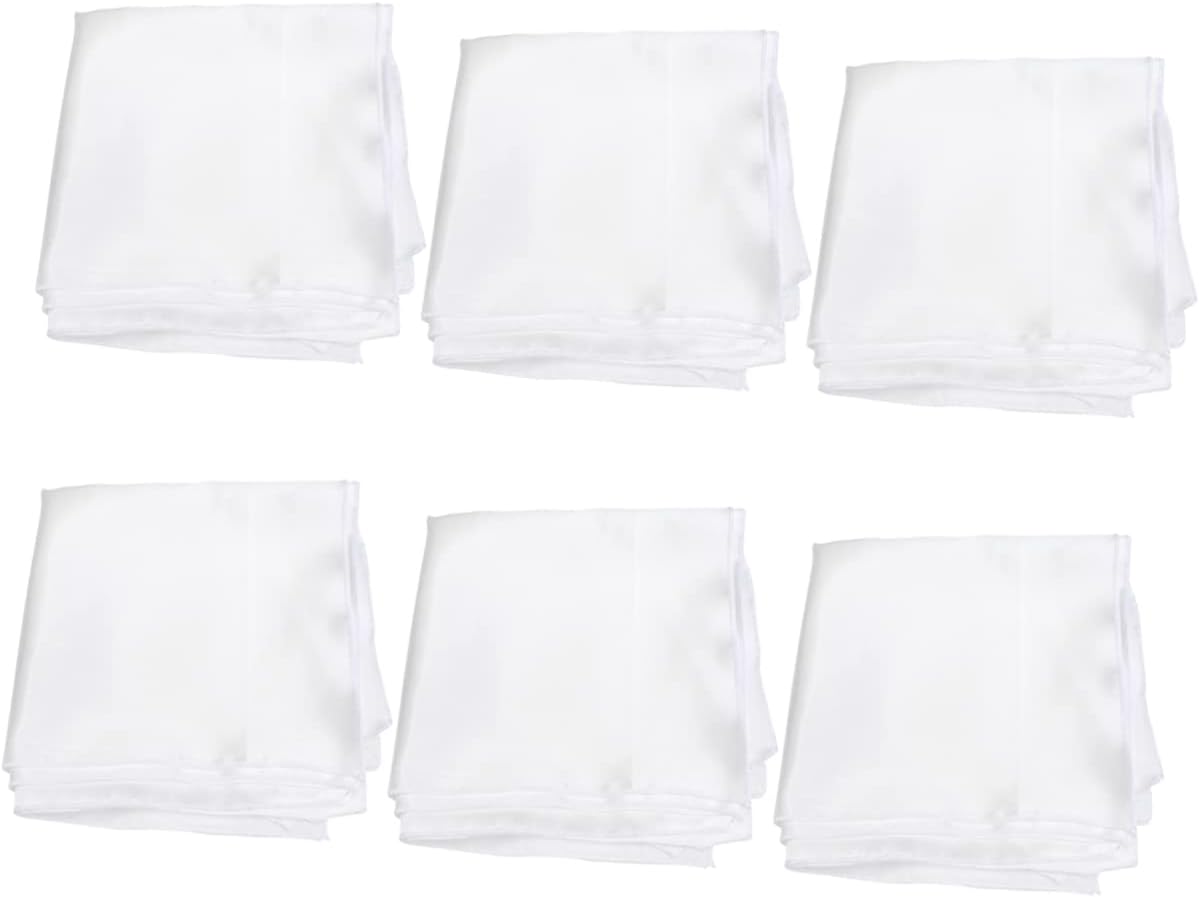 6pcs Napkin Cloth Washable Tablecloth Home Restaurant Hotel Polyester Material