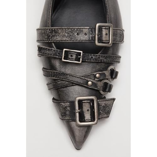 Arqa Leather Heel Slingbacks Sandals for Women Pointed-Toe High Stiletto Pumps Adjustable Belt Closure Dress Comfortable Casual Summer 3.34 Inches Wedding Party Shoes3