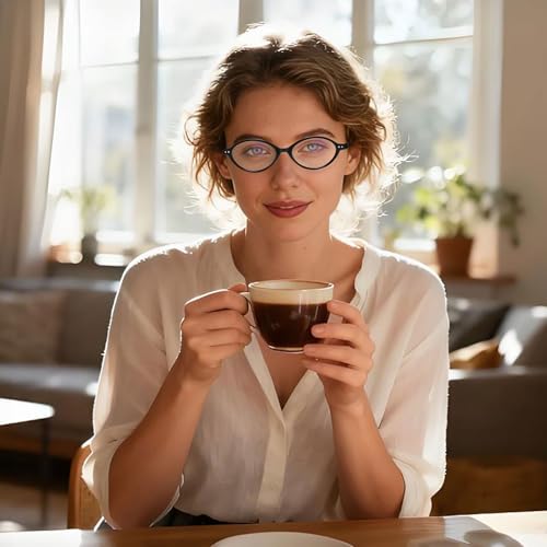 Image of HAOLOTA Blue Light Blocking Glasses Women, Trendy Round Anti Eyestrain UV Glare TV Phone Computer Gaming Eyeglasses Liberty