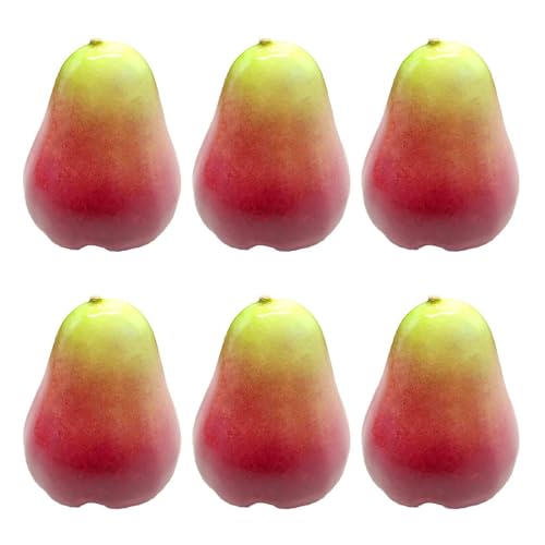 XAGMODSHN 6 piezas de frutas artificiales para cesta, exhibición de frutas realistas, simulación de frutas, accesorios de fotografía