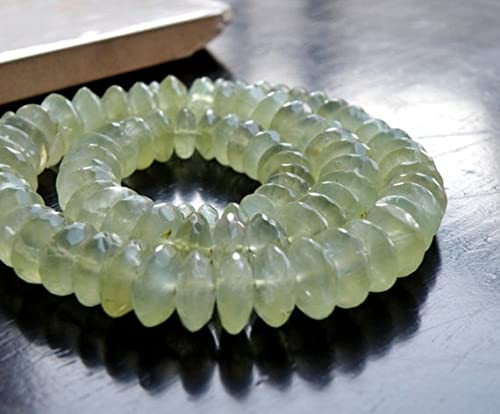 Rondelles prehnite German cut 11mm pour sublimer votre style bohème chic