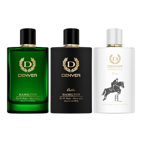 Image of Denver Hamilton, Caliber & Victor Perfume For Men- 100 ML Each, Pack of 3|Long Lasting Perfume| Eau de Parfum