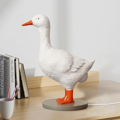 Ammonite Enten-Eierlampe, 3D-Licht zum Eierlegen, lustige Nachtlampe aus Kunstharz, naturgetreue LED-Eierlampe, mit USB, Tischlampe mit warmem Licht, Oster-, Weihnachts- und Birthday Gift