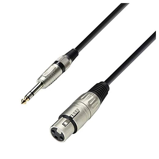 Adam Hall Cables 3 STAR BFV 0300 - Cable de Micro de XLR hembra a Jack 6,3 mm estéreo 3 m