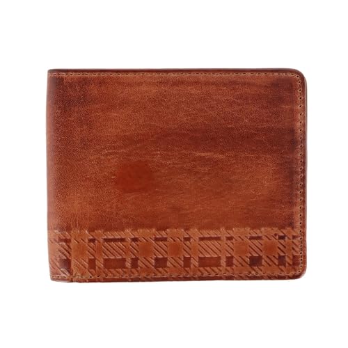 Trafalgar Men's Caelen Plaid Embossed Bi-Fold Wallet and Card Case Combo3