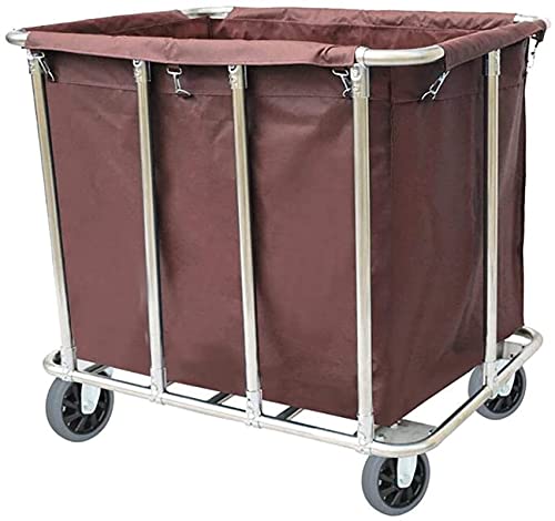 MFRELMNZG Carro de Servicio, carros de Recogida, carros de Reciclaje, Carro clasificador de Ropa con Ruedas, Carrito Organizador de Limpieza para hoteles, pensiones, Casas, con pa