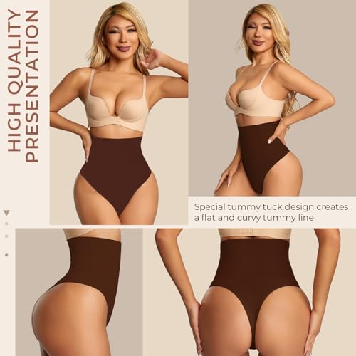 Image of Dulchany Thong Shapewear Tummy Control Underwear Body Shaper for Women | Seamless Shapewear Thong Shaping Underwear Compression Stomach Thongs Panties