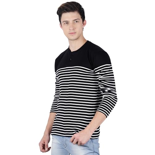 Image of fanideaz Men's Cotton Full Sleeve Henley T Shirts for Men