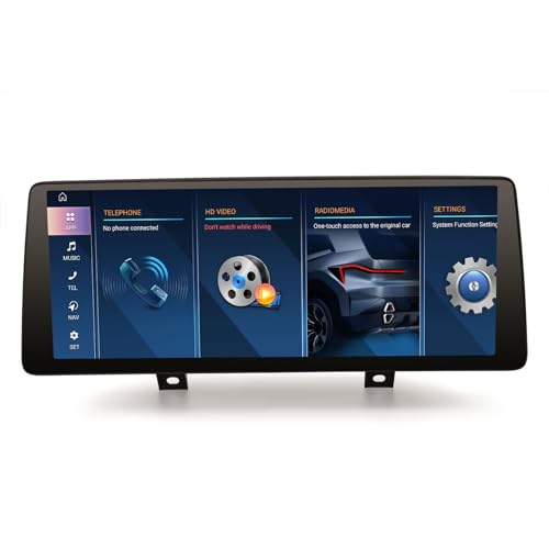 Erisin 12,3' Qualcomm 8GB+128GB Android 14 Radio Coche GPS Navegador para BMW Serie 1 F20 F21 Serie 2 F22 F23 Sistema NBT Estéreo Bluetooth 5.1 CarPlay Android Auto Dab+ WiFi 4G DSP Pantalla IPS USB