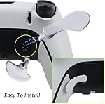 4Pcs Metal Back Paddles for PS5 DualSense Edge Controller,Rear Paddles Replacement Interchangable Grip Parts for PS5 DualSense Edge Wireless Controller(White) [video game]