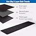 HOPEVIVA Rubber Backed Stair Treads Non Slip, Indoor Stair Runners for Wooden Steps Covers, Staircase Covers Anti Slip Strips, Black Non Skid Rubber Carpet Mats, 30