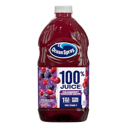 Image of Ocean Spray 100% Juice Cranberry Grape Juice Blend, 64 Fl Oz Bottle