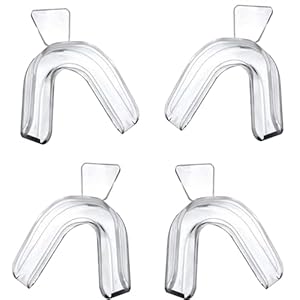 FASBET 4 Stück Silikon Mundschutz, Zähneknirschen Zahnspange Aufbissschiene Zahnschiene Knirschen Mouth Guard Zahnschutz Knirscherschiene für Nacht Knirscherschienen Beisschiene