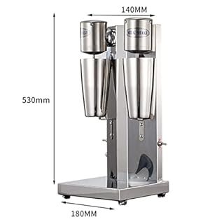 Macchina per frappè, miscelatore elettrico a 2 velocità, in acciaio inossidabile, shaker completamente automatico per proteine con tazza di miscelazione per caffè e bar