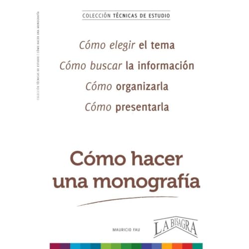 CÓMO HACER UNA MONOGRAFÍA