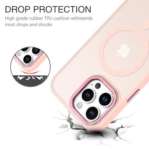Coque antichoc iPhone 16 Pro Max MagSafe rose anti-traces et chutes militaires