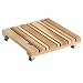 Produktbild WAGNER Pflanzenroller FENG Shui 28 x 28 x 5,5 cm I Pflanzenroller für Innenbereich I Blumenroller aus FSC®-Erlenholz, Natur geölt I Kübelroller aus Holz I Tragkraft 100 kg I Made in EU - 20023001