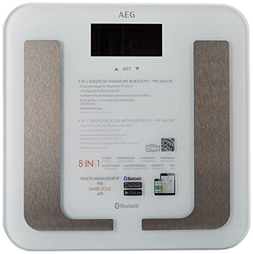 AEG 520691 BT - Bilancia pesapersone PW 5653, colore bianco