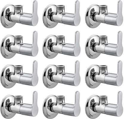 Torofy Stainless Steel Flora Angle Cock Body Bathroom Kitchen Tap Foam Flow with Wall Flange (Pack of 12)