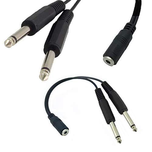 Amazon | Rosebe オーディオケーブル3.5mm メス to 2X6.35mm オス 変換