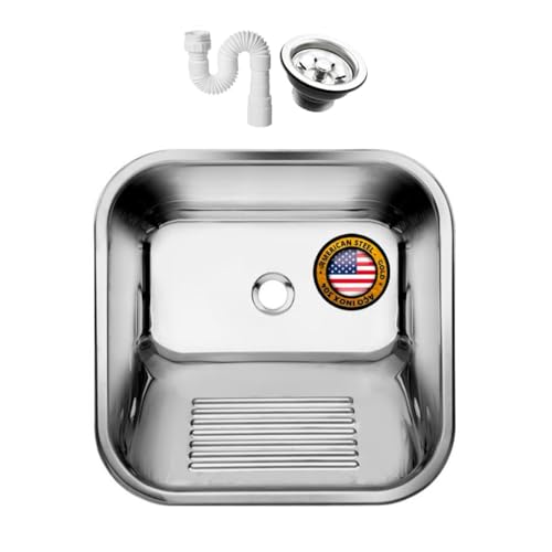 tanque inox polido 40x40x21cm c/válvula