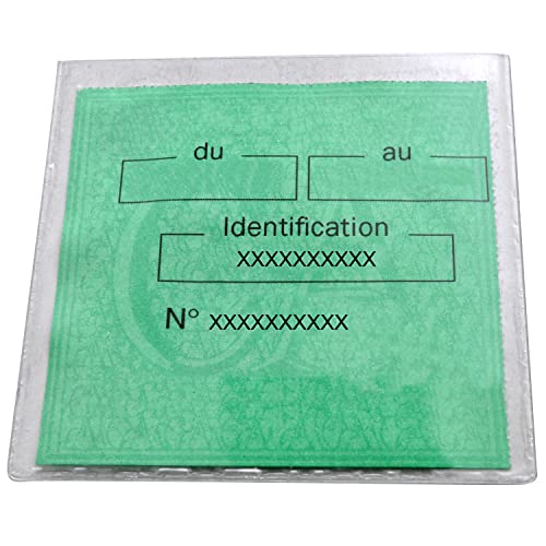 Easyboost Pochette Porte Vignette Assurance Auto Etui Plastique Transparent Protection Plastifiée Voiture Rangement (1 Pochette)