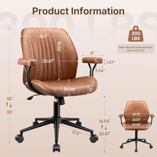 Stella Mia Leather Office Chair