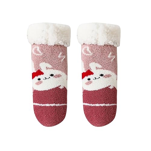 Newborn Baby Girls Warm Fleece Socks Shoes Padded Lamb's Wool Coral Velvet Non Slip Home Floor Cotton Socks