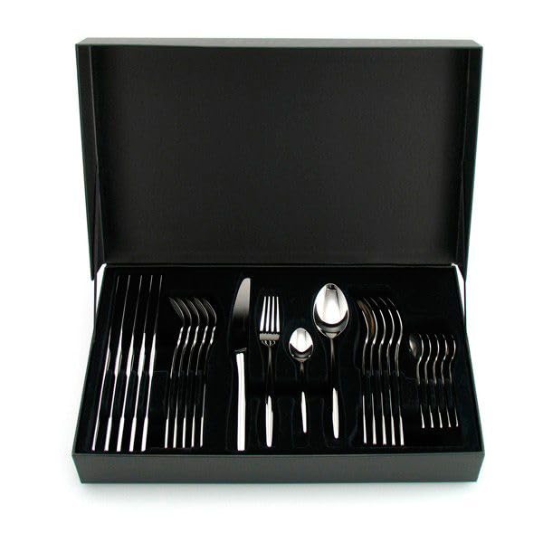 Juego de cubiertos en acero inoxidable (24 piezas) Siena, 6 cucharas, 6 tenedores, 6 cuchillos, 6 cucharas de postre