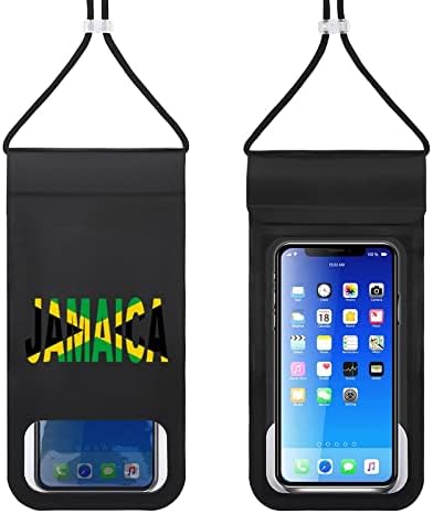 FunnyStar Jamaican Flag Waterproof Pouch Cell Phone Dry Bag Beach Accessories for Swimming Diving Boating Fishing