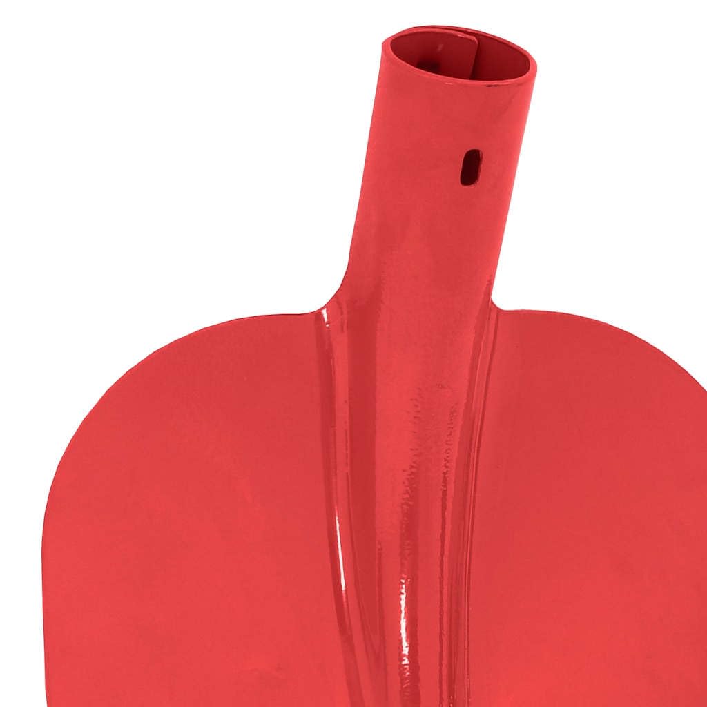 Pala de acero con recubrimiento de polvo rojo, 32 x 24,5 cm, pala de jardín para arena, tierra, grava, compost, jardinería, exterior, camping, terraza, balcón, con hoja de metal resistente
