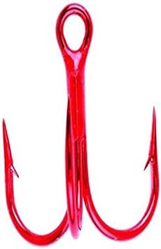 Eagle Claw L934RDGH-10 Lazer Sharp Treble Hooks, 5-Pack, Size-10, Red