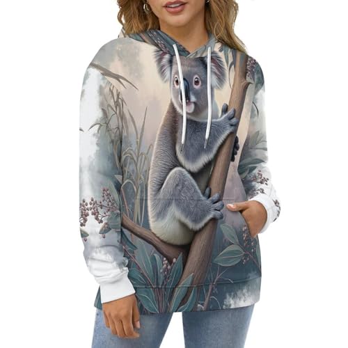 Sweat koala aquarelle pull à capuche idée cadeau originale